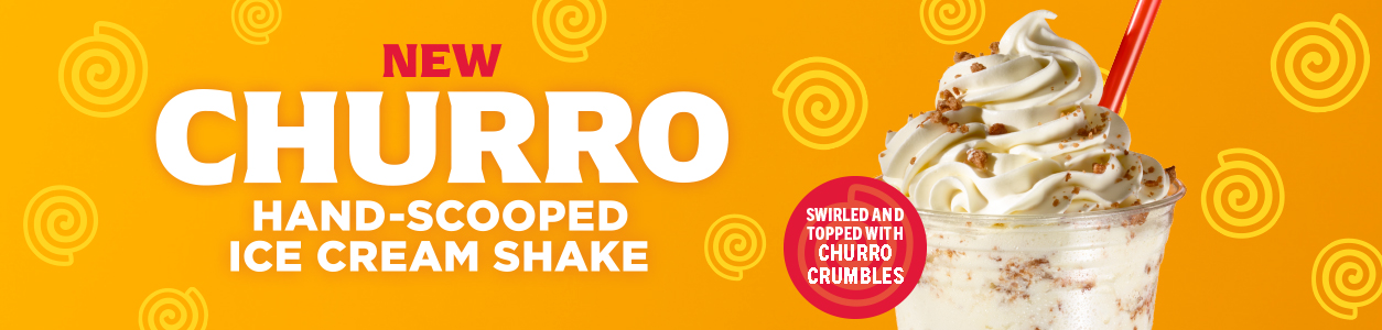 Featuring the New Churro Hand-Scooped Ice Cream Shake
